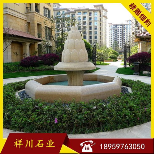 石材水缽 廣場(chǎng)景觀中的藝術(shù)與自然之美